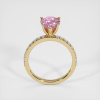 3.00 Ct. Pink Sapphire Ring, 18K Yellow Gold 3
