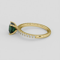 1.39 Ct. Green Sapphire Ring, 18K Yellow Gold 4