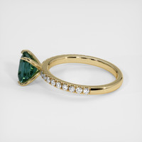 1.58 Ct. Bluish Green Sapphire Ring, 18K Yellow Gold 4