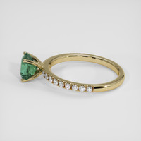 1.37 Ct. Bluish Green Sapphire Ring, 18K Yellow Gold 4
