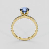 2.00 Ct. Blue Sapphire Ring, 18K Yellow Gold 3