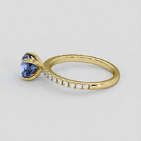 2.00 Ct. Blue Sapphire Ring, 18K Yellow Gold 4
