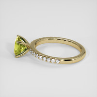 1.54 Ct. Yellowish Green Sapphire Ring, 18K Yellow Gold 4