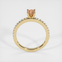 0.62 Ct. Padparadscha Sapphire Ring, 18K Yellow Gold 3