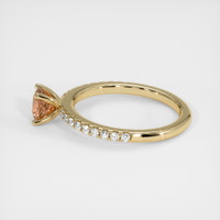 0.62 Ct. Padparadscha Sapphire Ring, 18K Yellow Gold 4