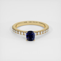 0.81 Ct. Sapphire Ring, 18K Yellow Gold 1