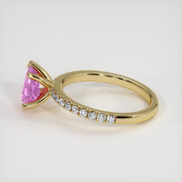 1.21 Ct. Pinkish Purple Sapphire Ring, 18K Yellow Gold 4