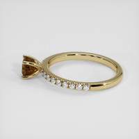 0.70 Ct. Brown Sapphire Ring, 18K Yellow Gold 4