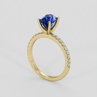 2.01 Ct. Blue Sapphire Ring, 18K Yellow Gold 2