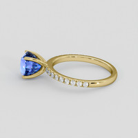 2.01 Ct. Blue Sapphire Ring, 18K Yellow Gold 4