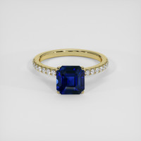 4.23 Ct. Blue Sapphire Ring, 18K Yellow Gold 1