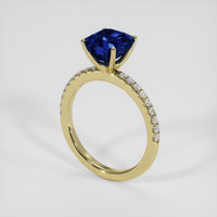 4.23 Ct. Blue Sapphire Ring, 18K Yellow Gold 2