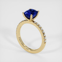 2.62 Ct. Blue Sapphire Ring, 18K Yellow Gold 2