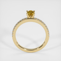 0.47 Ct. Yellowish Orange Sapphire Ring, 18K Yellow Gold 3