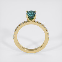 1.44 Ct. Greenish Blue Sapphire Ring, 18K Yellow Gold 3