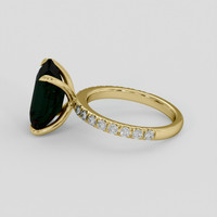 7.51 Ct. Green Sapphire Ring, 18K Yellow Gold 4