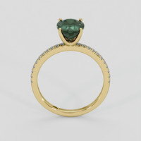 3.34 Ct. Green Sapphire Ring, 18K Yellow Gold 3