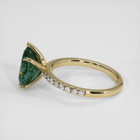 2.96 Ct. Bluish Green Sapphire Ring, 18K Yellow Gold 4