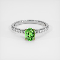 0.73 Ct. Gemstone Ring, 14K Yellow & White 1