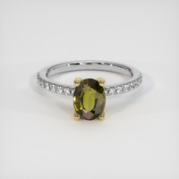 1.69 Ct. Gemstone Ring, 14K Yellow & White 1