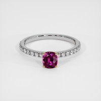 0.74 Ct. Purplish Pink Sapphire Ring, 14K Yellow & White 1