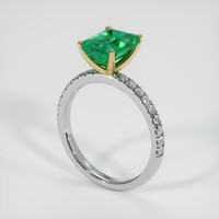 2.04 Ct. Emerald Ring, 18K Yellow & White 2