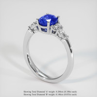 1.92 Ct. Blue Sapphire Ring, Platinum 950 2
