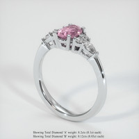 0.85 Ct. Pink Sapphire Ring, Platinum 950 2