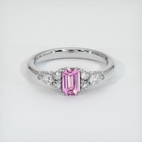 0.58 Ct. Pink Sapphire Ring, Platinum 950 1