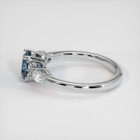 1.22 Ct. Greyish Blue Sapphire Ring, Platinum 950 4