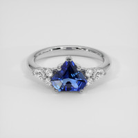 2.05 Ct. Blue Sapphire Ring, Platinum 950 1