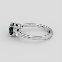 1.77 Ct. Bluish Green Sapphire Ring, Platinum 950 4