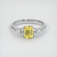 1.00 Ct. Yellow Sapphire Ring, Platinum 950 1