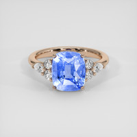 5.24 Ct. Blue Sapphire Ring, 14K Rose Gold 1
