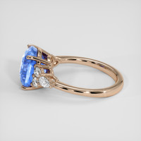 5.24 Ct. Blue Sapphire Ring, 14K Rose Gold 4