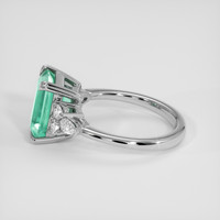 3.42 Ct. Emerald Ring, Silver 4