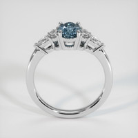 1.22 Ct. Greyish Blue Sapphire Ring, 10K White Gold 3