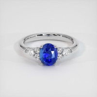 1.92 Ct. Blue Sapphire Ring, 14K White Gold 1