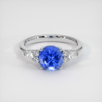 2.14 Ct. Blue Sapphire Ring, 14K White Gold 1