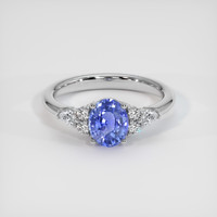 1.58 Ct. Blue Sapphire Ring, 14K White Gold 1