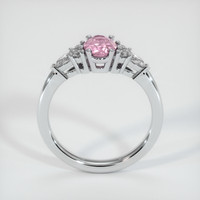0.85 Ct. Pink Sapphire Ring, 14K White Gold 3