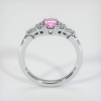 0.58 Ct. Pink Sapphire Ring, 14K White Gold 3