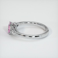 0.58 Ct. Pink Sapphire Ring, 14K White Gold 4