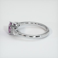 1.07 Ct. Pink Sapphire Ring, 14K White Gold 4
