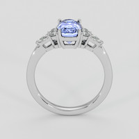 3.18 Ct. Blue Sapphire Ring, 14K White Gold 3