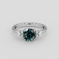1.77 Ct. Bluish Green Sapphire Ring, 14K White Gold 1