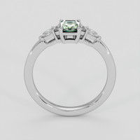0.78 Ct. Green Sapphire Ring, 14K White Gold 3