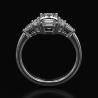 1.54 Ct. White Sapphire Ring, 14K White Gold 3