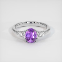 1.24 Ct. Sapphire Ring, 14K White Gold 1