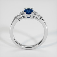 0.79 Ct. Blue Sapphire Ring, 18K White Gold 3